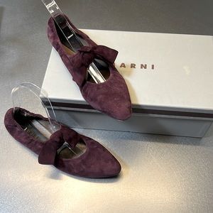 MARNI purple suede flats, Size 8.5 (38.5)